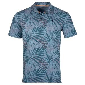 Salt Life Men's Jungle Vibes Palm Print Short-Sleeve Polo Shirt Small